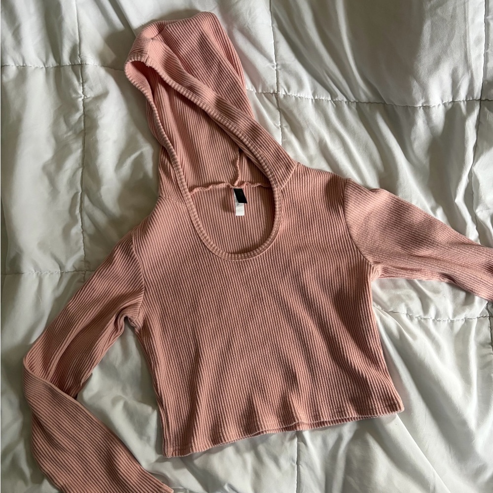 NVGTN Blush Ribbed Hoodie